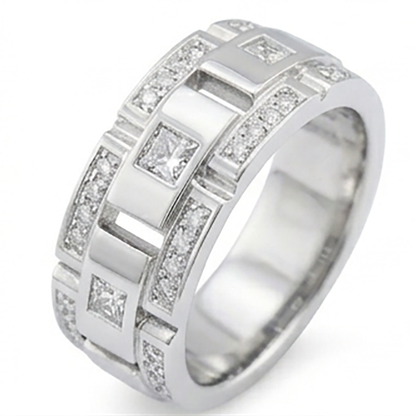 Diamond Eternity Wedding Band 2.72 Carats Men Jewelry