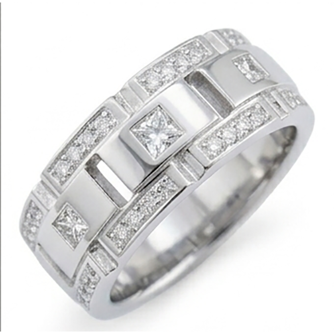 Diamond Eternity Wedding Band 2.72 Carats Men Jewelry