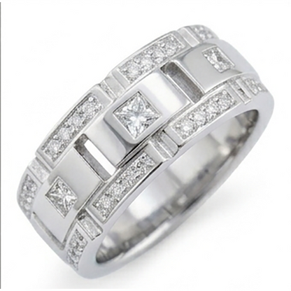 Diamond Eternity Wedding Band 2.72 Carats Men Jewelry