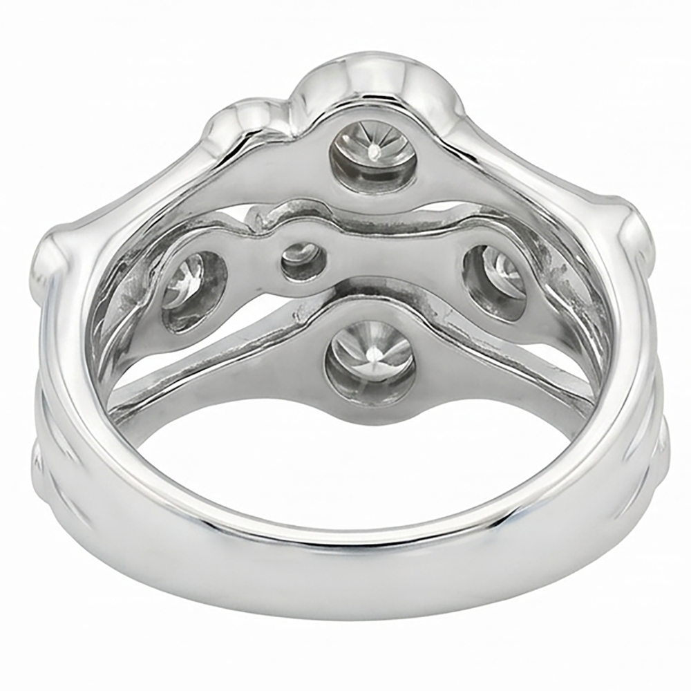 Diamond Fancy Ring 1.10 Carats 10K White Men's Jewelry New