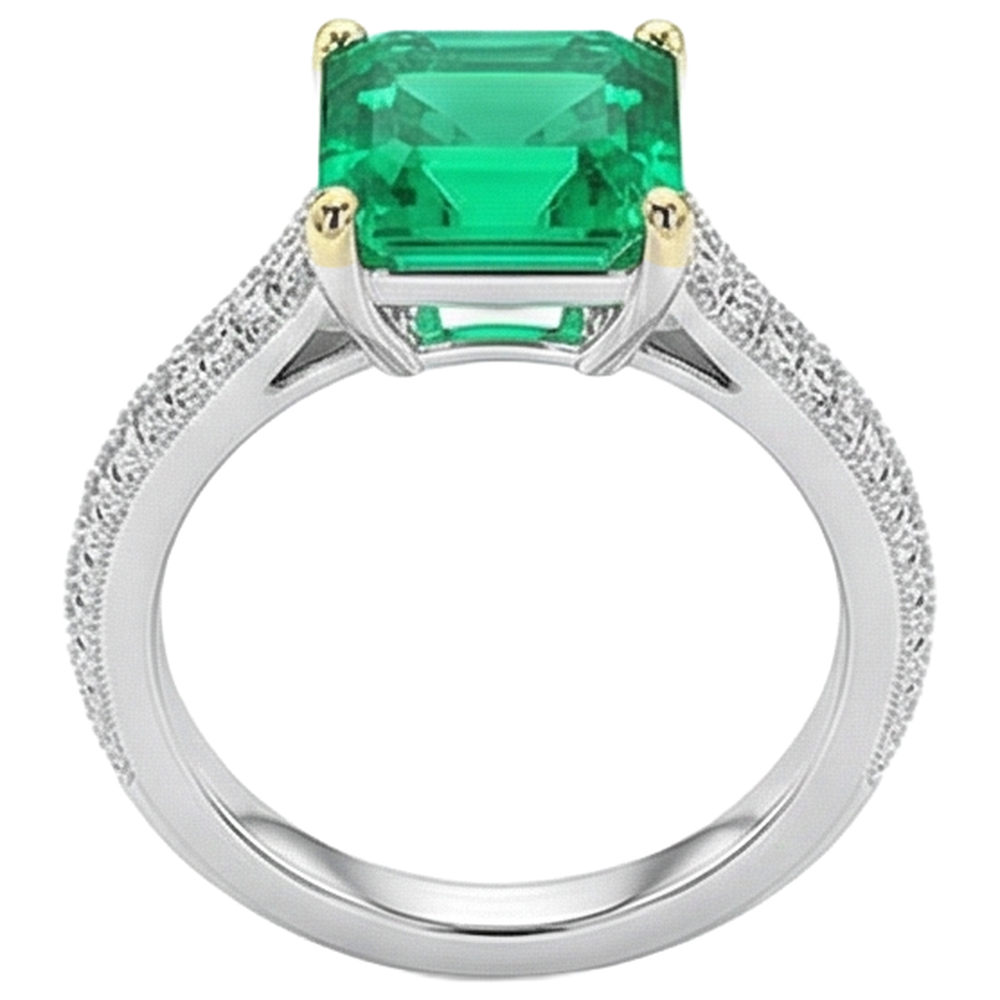 natural emerald emerald 2ct ring side angle