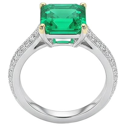 natural emerald emerald 2ct ring side angle