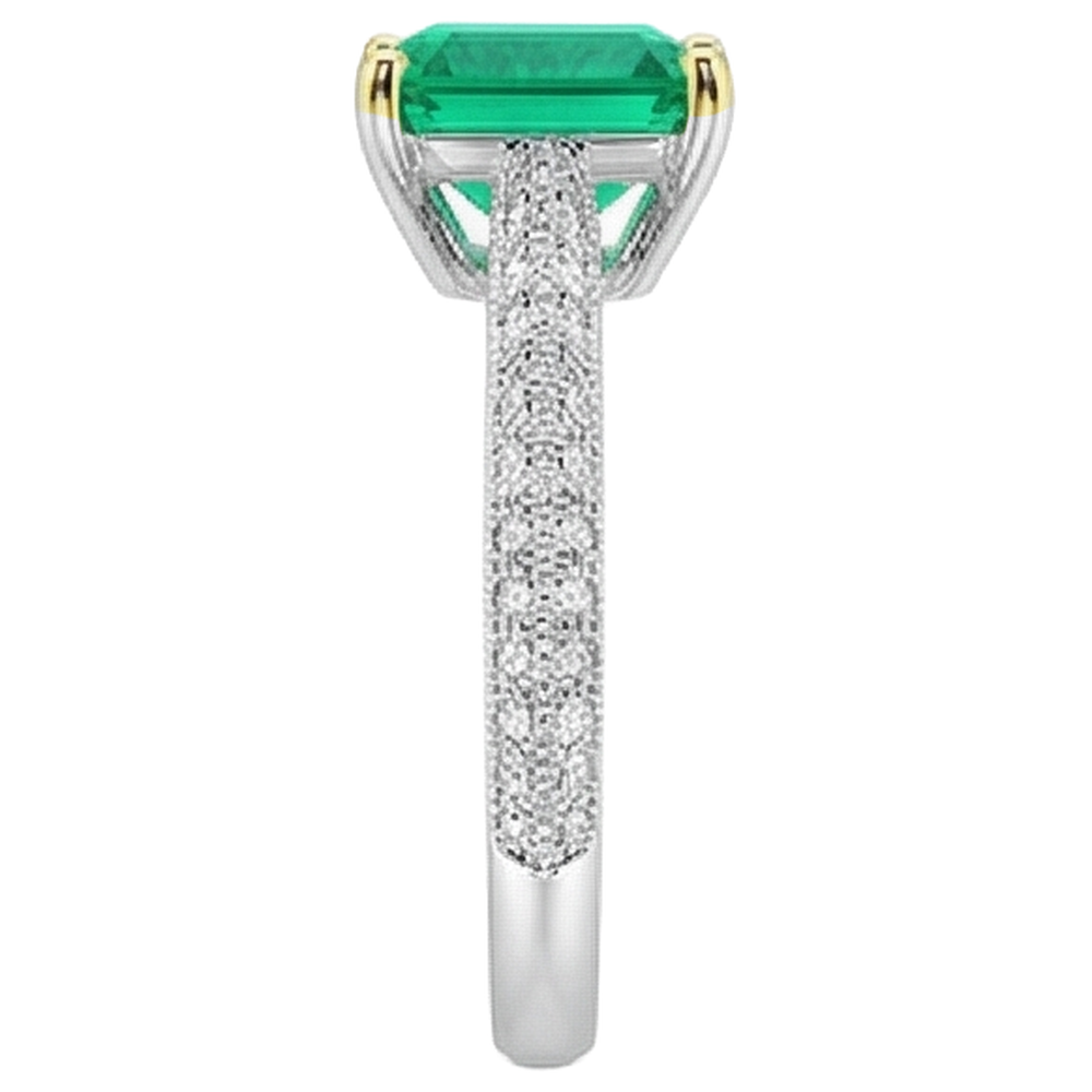 natural emerald emerald 2ct ring top view
