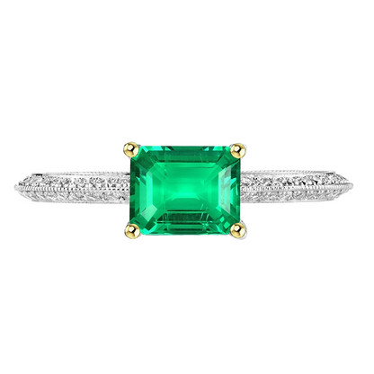 natural emerald emerald 2ct ring front view