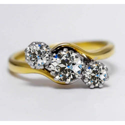 Diamond 3 Stone Ring For Women