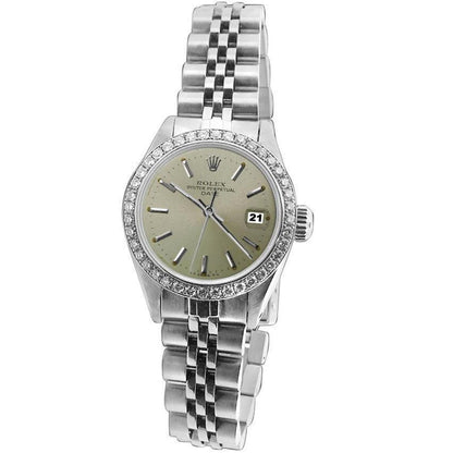 Stick Dial Date Watch Stainless Steel Jubilee