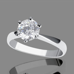 Diamond Engagement Ring New 14K White Gold 1.25 Carat Solitaire