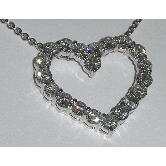 Diamond Necklace Heart Shaped Pendant