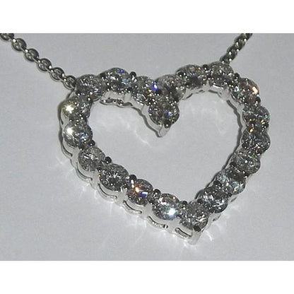 Diamond Necklace Heart Shaped Pendant
