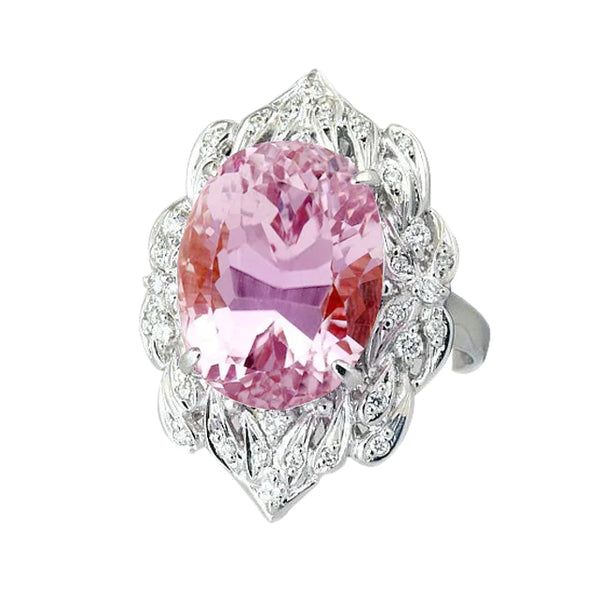 Diamond Statement Kunzite Ring