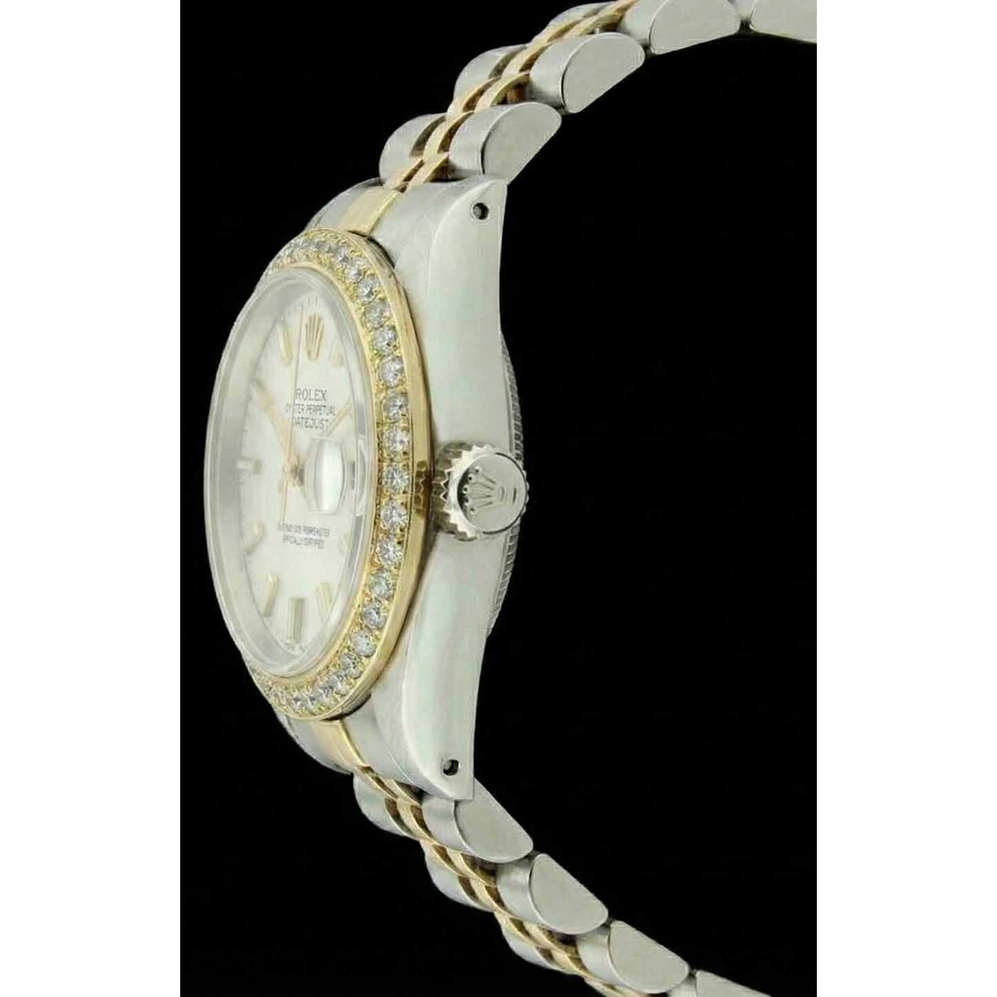 Diamond Bezel Lady Rolex Datejust Watch Two Tone Jubilee Bracelet