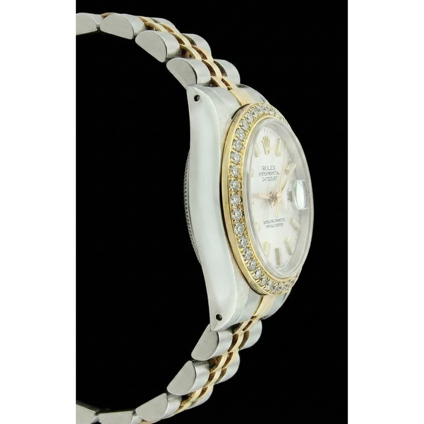 Diamond Bezel Lady Rolex Datejust Watch Two Tone Jubilee Bracelet