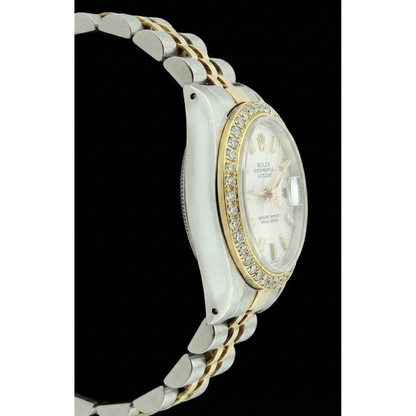 Diamond Bezel Lady Rolex Datejust Watch Two Tone Jubilee Bracelet