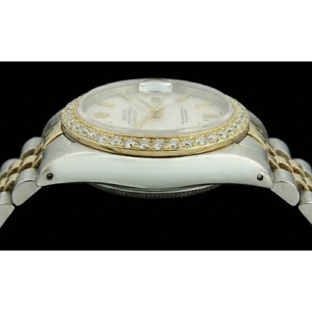 Diamond Bezel Lady Rolex Datejust Watch Two Tone Jubilee Bracelet