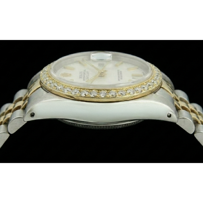 Diamond Bezel Lady Rolex Datejust Watch Two Tone Jubilee Bracelet