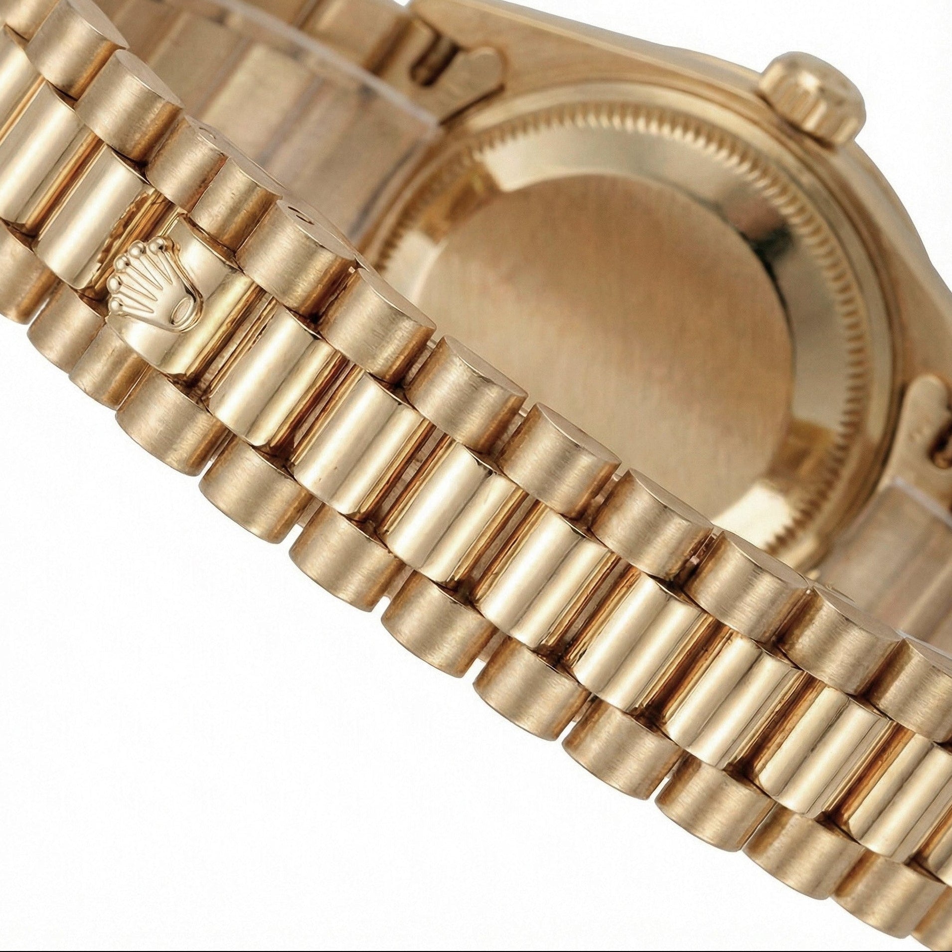 Diamond Bezel Rolex Datejust Watch Lady Presidential Style Gold