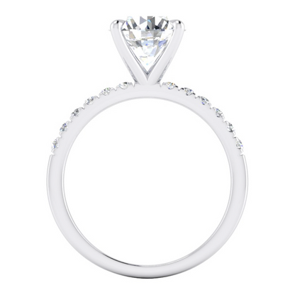 Diamond Engagement Ring 2.50 Carats Round Diamonds White Gold 14K