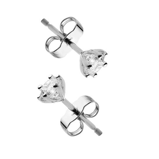 2 Ct. Crown Setting GIA CERTIFIED Lab Grown Diamond Ladies Studs Earrings White Gold 14K