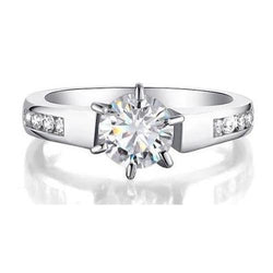 Diamonds 2 Ct Engagement Ring With Accents White Gold 14K