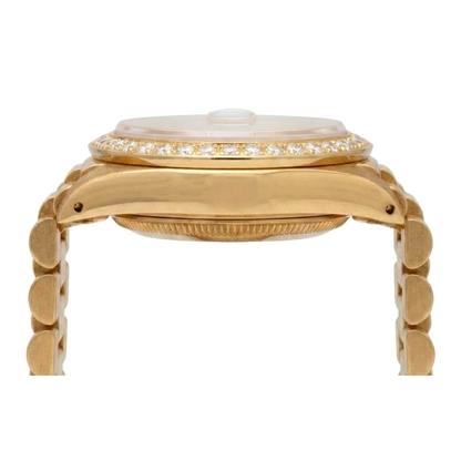 Dj Rolex Black Stick Dial Presidential Watch Gold Diamond Bezel