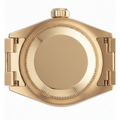 Dj Rolex Gold President Style Watch White Roman Dial Diamond Bezel