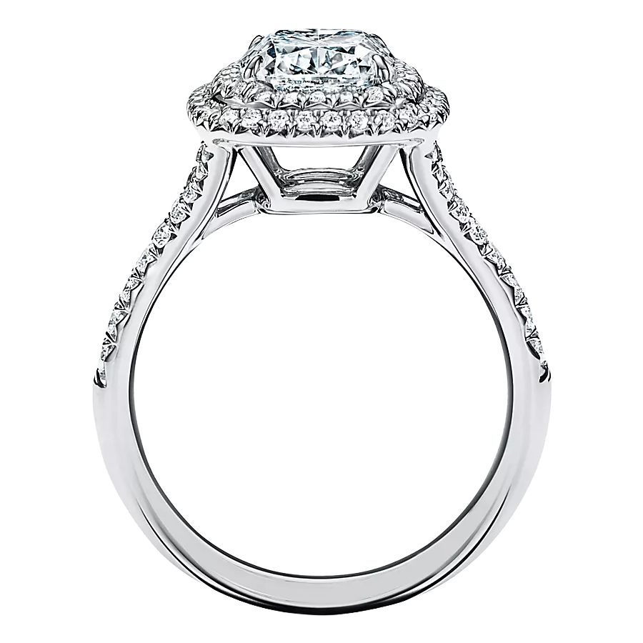 Double Halo Wedding Ring Set Huge Old Miner Lab Grown Diamond Pave Set 11.50 Carats