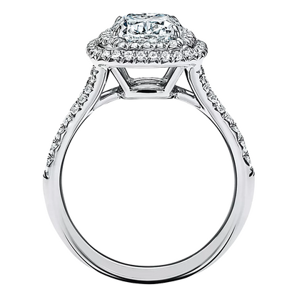 Double Halo Wedding Ring Set Huge Old Miner Lab Grown Diamond Pave Set 11.50 Carats