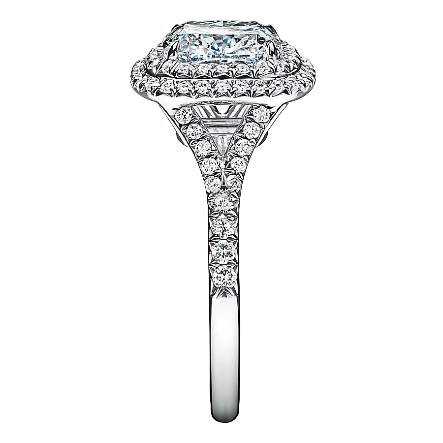 Double Halo Wedding Ring Set Huge Old Miner Lab Grown Diamond Pave Set 11.50 Carats