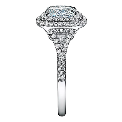 Double Halo Wedding Ring Set Huge Old Miner Lab Grown Diamond Pave Set 11.50 Carats