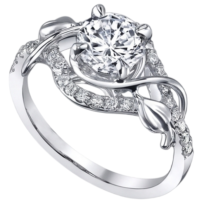 Eagle Claws Round Real Natural Earth Mined Diamond Engagement Ring 1.75 Carats White Gold 14K