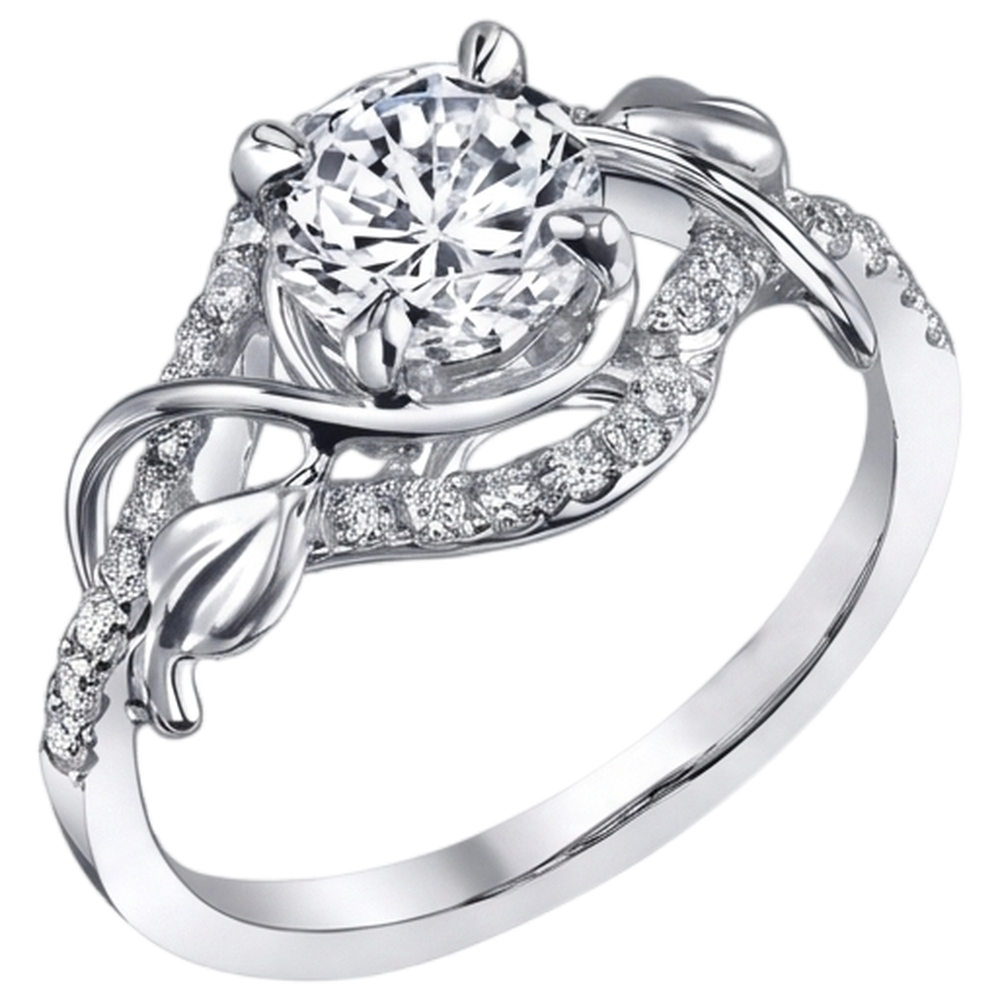 Eagle Claws Round Real Natural Earth Mined Diamond Engagement Ring 1.75 Carats White Gold 14K