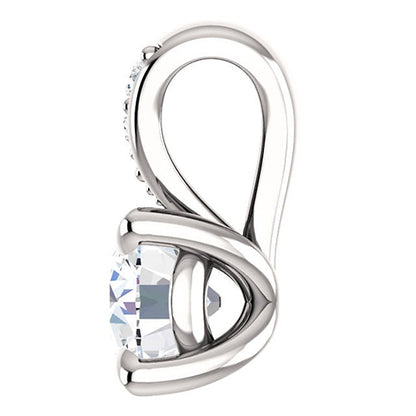 Eagle Claws GIA CERTIFIED Lab Grown Diamond Pendant Necklace 14K White Gold