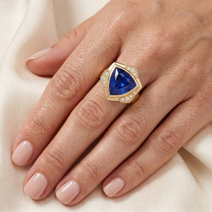 Earth-Mined VVS Blue Sapphire Fine Jewelry 5.5 ct