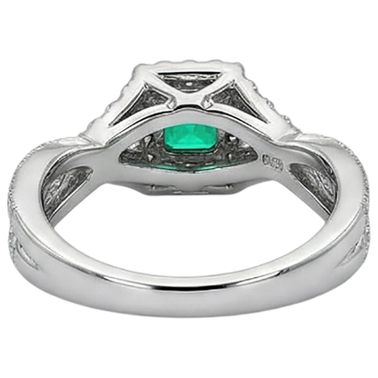 natural emerald emerald 2ct band with diamond accents