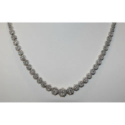 Elegant 20 Carat Diamond Gold Necklace