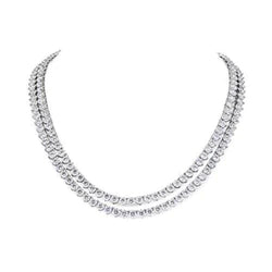 Elegant 2 Row Statement Diamond Necklace