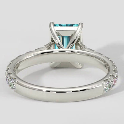Natural Real ( Not Lab Grown )  Elegant Bluish Paraiba Diamond Ring