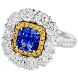 Elegant Sapphire Cocktail Diamond Ring