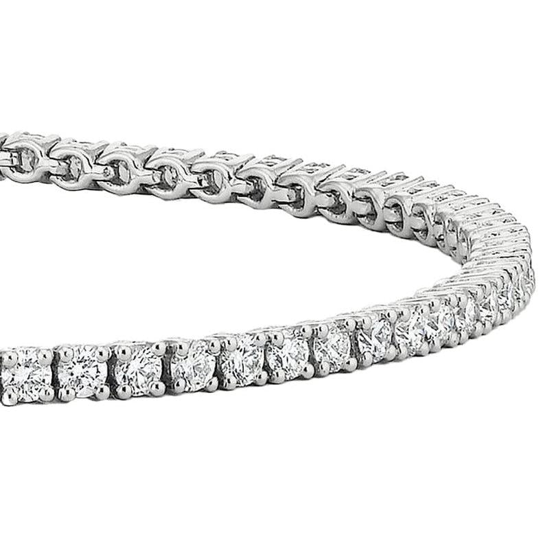 Elegant 3 Carat Sparkling Real Natural Earth Mined Diamond Tennis Bracelet