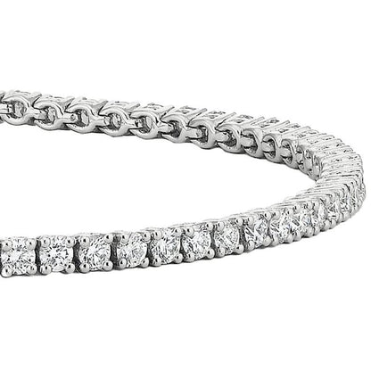 Elegant 3 Carat Sparkling Real Natural Earth Mined Diamond Tennis Bracelet