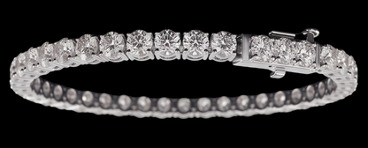 Elegant 9 Carat Lab Grown Diamonds Tennis Bracelet White Gold 14K