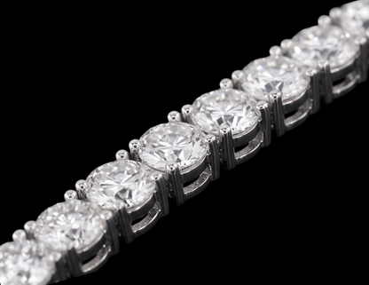 Elegant 9 Carat Lab Grown Diamonds Tennis Bracelet White Gold 14K