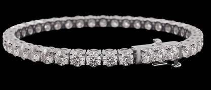 Elegant 9 Carat Lab Grown Diamonds Tennis Bracelet White Gold 14K