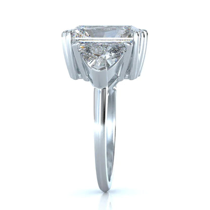 Elegant 9 Carat Radiant Trilliant Lab Grown Diamond Ring