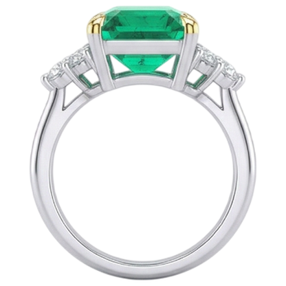 Natural Real ( Not Lab Grown ) Emerald GIA Cut Gemstone Ring Green Emerald GIA Birthstone Jewelry