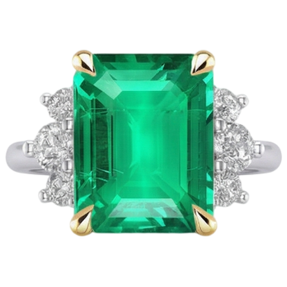 Natural Real ( Not Lab Grown ) Emerald GIA Cut Gemstone Ring Green Emerald GIA Birthstone Jewelry