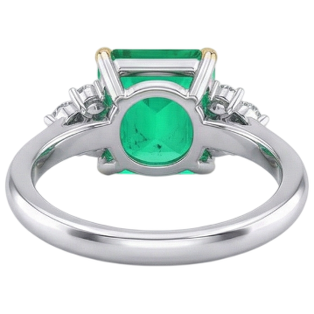 Natural Real ( Not Lab Grown ) Emerald GIA Cut Gemstone Ring Green Emerald GIA Birthstone Jewelry