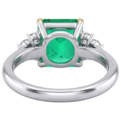 Natural Real ( Not Lab Grown ) Emerald GIA Cut Gemstone Ring Green Emerald GIA Birthstone Jewelry