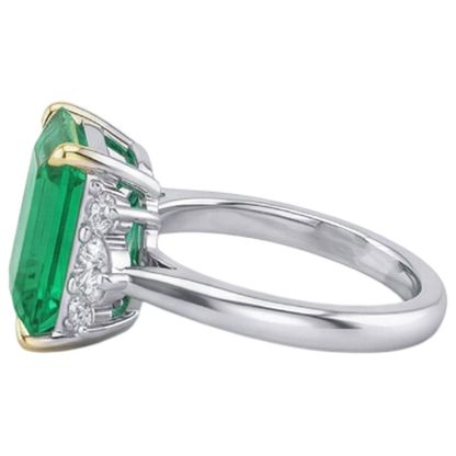 Natural Real ( Not Lab Grown ) Emerald GIA Cut Gemstone Ring Green Emerald GIA Birthstone Jewelry