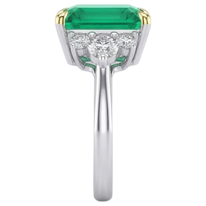 Natural Real ( Not Lab Grown ) Emerald GIA Cut Gemstone Ring Green Emerald GIA Birthstone Jewelry